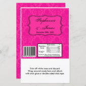 ハーシーの大きなバーラッパ熱ピンクダマスクレース (正面/裏面)