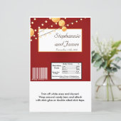 ハーシーの大きなバーラッパ紙ランタン赤 (スタンド正面)