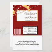 ハーシーの大きなバーラッパ紙ランタン赤 (正面/裏面)