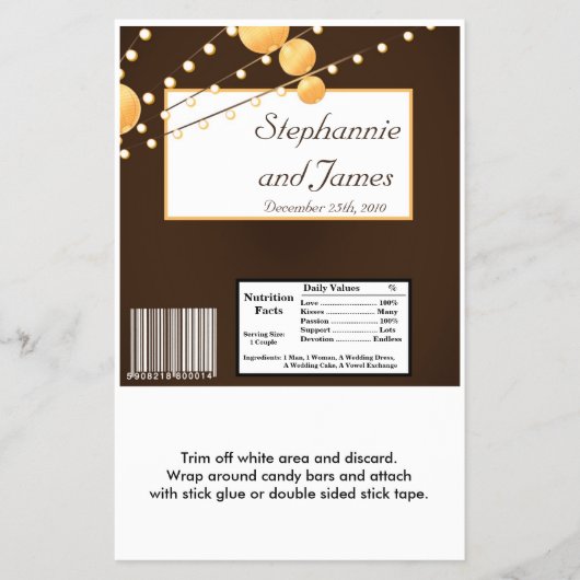 ハーシーの大きなバーラッパ紙提灯オンブロー チラシ (正面)