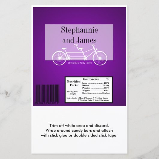 ハーシーの大きなバーラッパ紫ダブルバイク (正面)