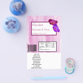 ハーシーの大きなバーラッパ紫/ピンク牡丹の流れ チラシ (シングル)