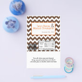 ハーシーの大きなバーラッパ茶色オレンジシェブロン チラシ (シングル)