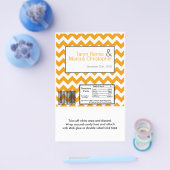 ハーシーの大きなバーラッパ黄色のグレーシェブロン チラシ (シングル)