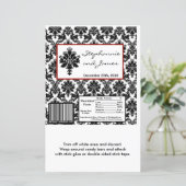 ハーシーの大きなバーラッパ黒レッドダマスク (スタンド正面)