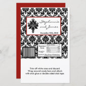 ハーシーの大きなバーラッパ黒レッドダマスク (正面/裏面)