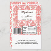 ハーシーの大きなバーラッパCoraホワイトダマスクレース (正面/裏面)