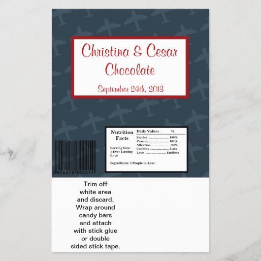 ハーシーの大型バー装填機飛行青 チラシ (正面)