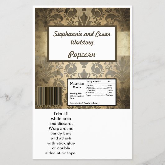 ハーシーズラージバーラッパヴィンテージブラウンダマスク チラシ (正面)