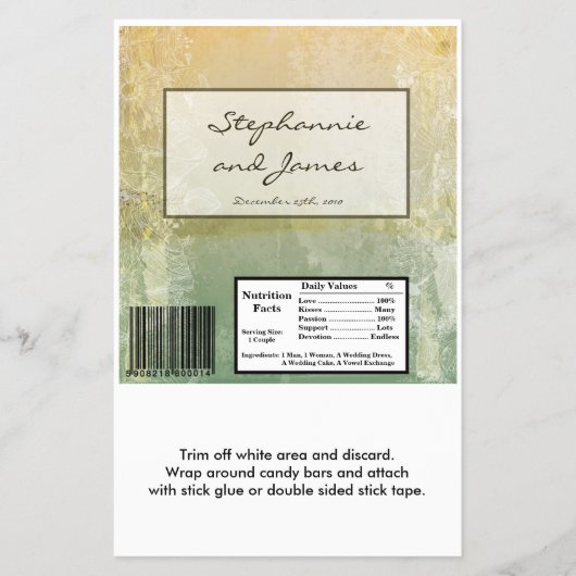 ハーシーズラージバーラッパーヴィンテージフローラアンティーク チラシ (正面)