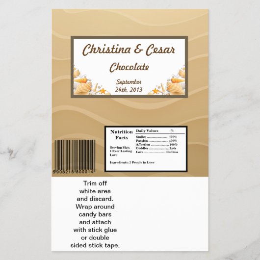 ハーシーズラージバーラッパ海ビーチショアシーズ チラシ (正面)