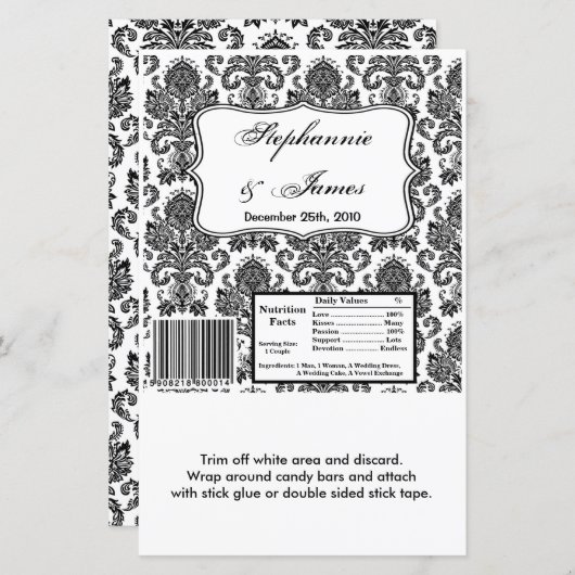 ハーシーズラージバーラッパ白黒ダマスクラック (正面/裏面)