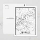 ハーシー地図 ポストカード (正面/裏面)