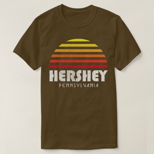 ハーシーPAレトロサンセット Tシャツ (デザイン正面)