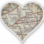 ハーシーPAヴィンテージマップ シール (正面)