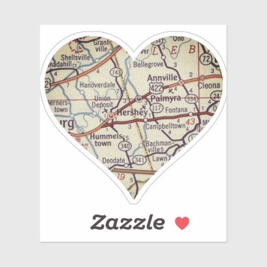 ハーシーPAヴィンテージマップ シール (シート)