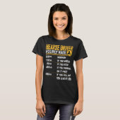 ハースおもしろいドライバーの時給 – Hearse Operator Tシャツ (正面フル)