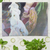 ハースカバ国際的ー、アルフォンスミュシャ キッチンタオル (折り畳み)