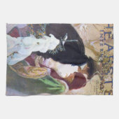 ハースカバ国際的ー、アルフォンスミュシャ キッチンタオル (横)