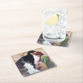 ハースカバ国際的ー、アルフォンスミュシャ スクエアペーパーコースター (インサイチュ)