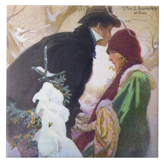 ハースカバ国際的ー、アルフォンスミュシャ タイル (正面)