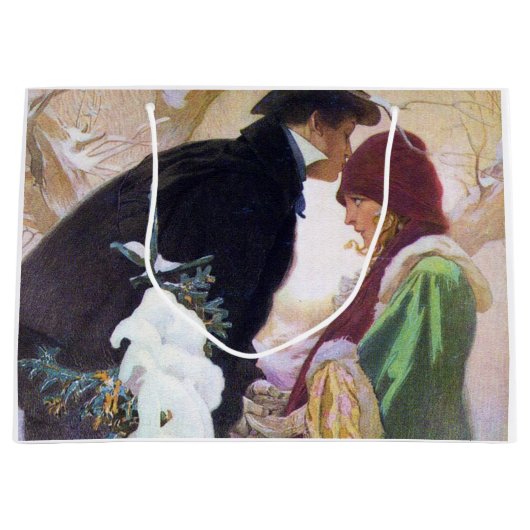 ハースカバ国際的ー、アルフォンスミュシャ ラージペーパーバッグ (正面)