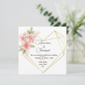 ハースカードの結婚式招待状 招待状 (スタンド正面)