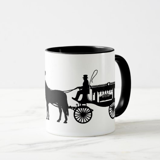 ハースキャリッジシルエット葬儀マグ マグカップ (正面右)