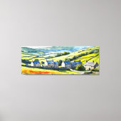 "ハースデール"ワイド・ランドスケープYorkshire Dales Scene キャンバスプリント (正面)