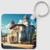 ハーストキャッスルサンシメオンカリフォルニアセントラルコースト キーホルダー (裏面)