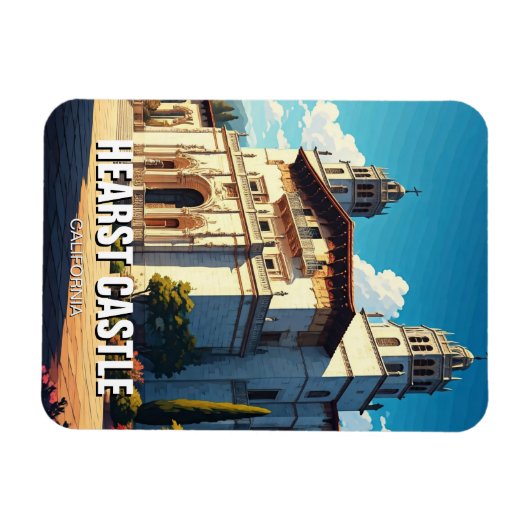 ハーストキャッスルサンシメオンカリフォルニアセントラルコースト マグネット (横)