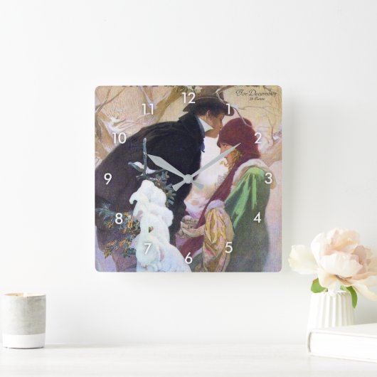 ハースト·カバ国際的ー·アルフォンス·ミュシャ スクエア壁時計 (ホーム)