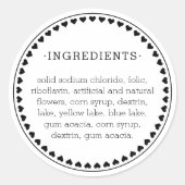 ハースパターン成分製品ラベルシール ラウンドシール (正面)