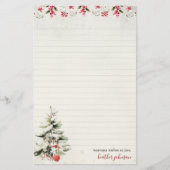 ハースライトノーツ 冬のぬくもり キテイの名入れ 便箋 (正面)