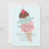 ハース・ザ・スクープ アイスクリーム ミントグリーン 誕生日 招待状 (正面)