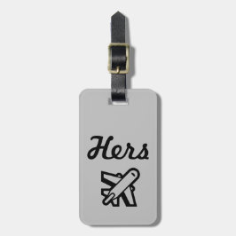 ハーズグレー/ブラックラゲージタグ ラゲッジタグ