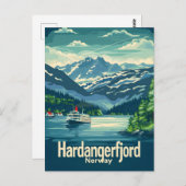 ハーダンゲルフィヨルドノルウェー ポストカード (正面/裏面)