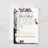 ハーツとツリーの結婚誓約更新 招待状 (正面)