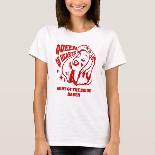 ハーツの女王 新婦の叔母 Tシャツ (正面)