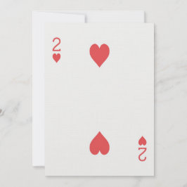 ハーツの2のトランプを使ったゲーマーの結婚式 招待状