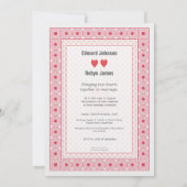 ハーツの2のトランプ ラスベガス ウェディング 招待状 (裏面)