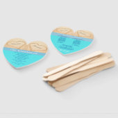 ハーツビーチウェディングセレモニープログラム ティールブルー H ハンドファン (組立なし)