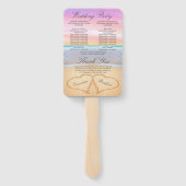 ハーツビーチウェディングセレモニープログラム ピンク パープル ハンドファン (裏面)