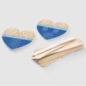 ハーツビーチウェディング 式プログラム オーシャンブルー ハンドファン (組立なし)