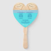 ハーツビーチウェディング 式次第 ティールブルーH ハンドファン (裏面)