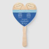 ハーツビーチウェディング 式次第 海洋ブルー ハンドファン (裏面)