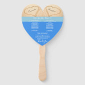 ハーツビーチウェディング 式次第 海洋ブルーH ハンドファン (裏面)