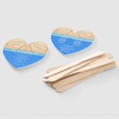 ハーツビーチウェディング 式次第 海洋ブルーH ハンドファン (組立なし)