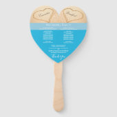 ハーツビーチウェディング 式次第 青 ハンドファン (裏面)