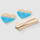 ハーツビーチウェディング 式次第 青 ハンドファン (組立なし)